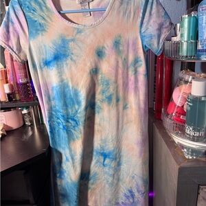 No Boundaries Tie-Dye T-Shirt Dress